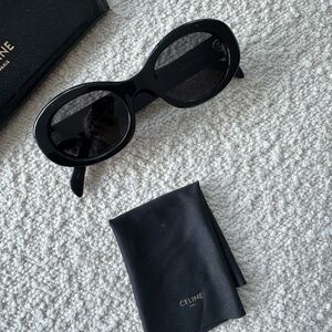 Celine black oval sunglasses